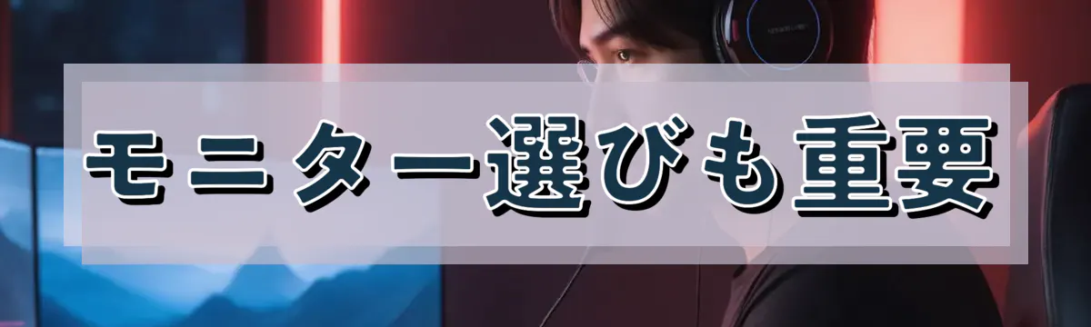 モニター選びも重要