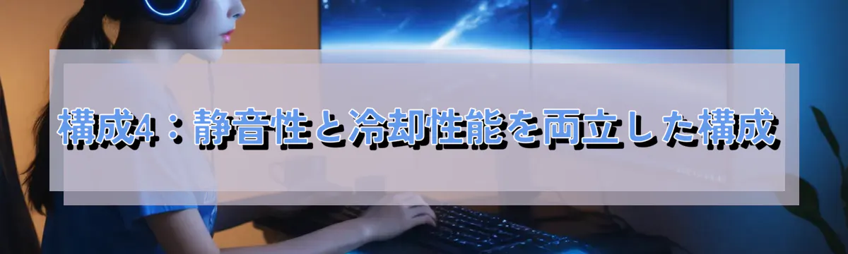 構成4:静音性と冷却性能を両立した構成