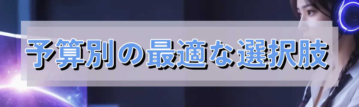 予算別の最適な選択肢