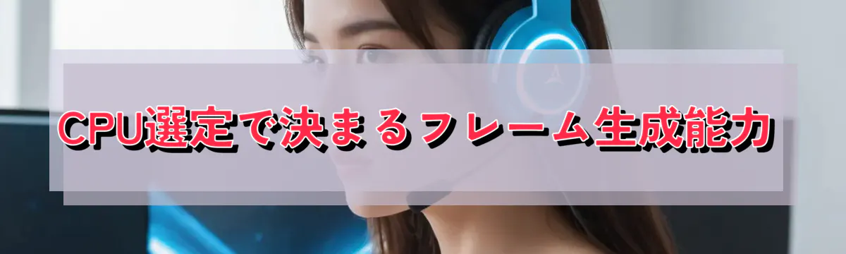 CPU選定で決まるフレーム生成能力