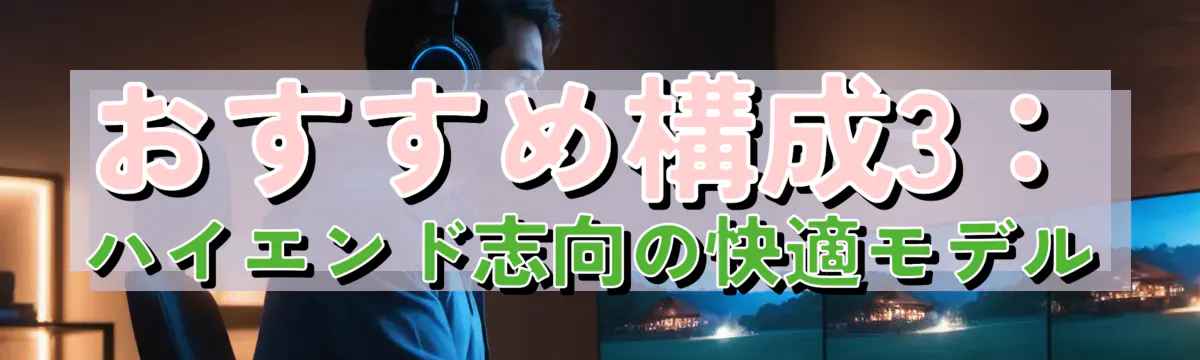 おすすめ構成3:ハイエンド志向の快適モデル