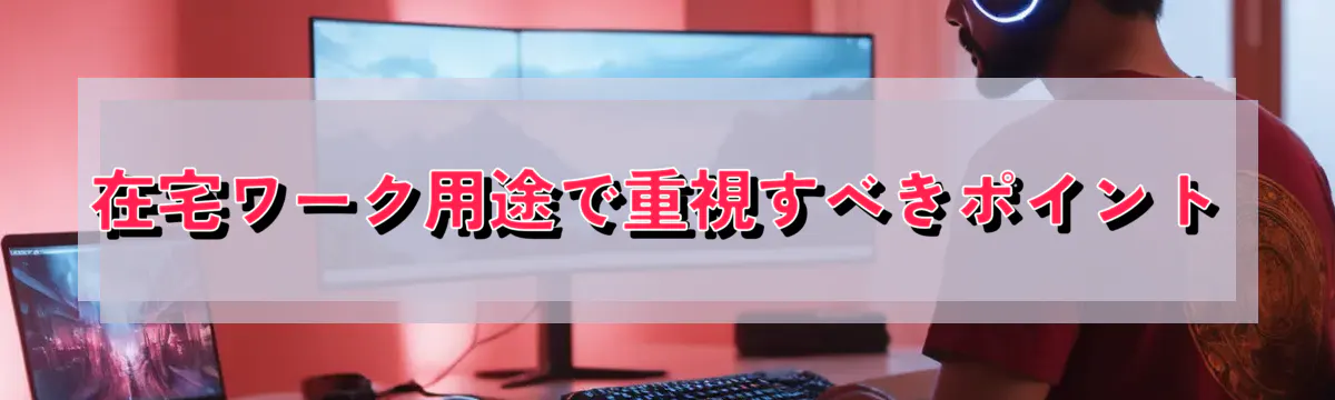 在宅ワーク用途で重視すべきポイント