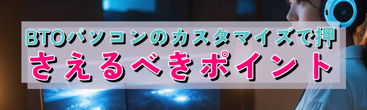BTOパソコンのカスタマイズで押さえるべきポイント