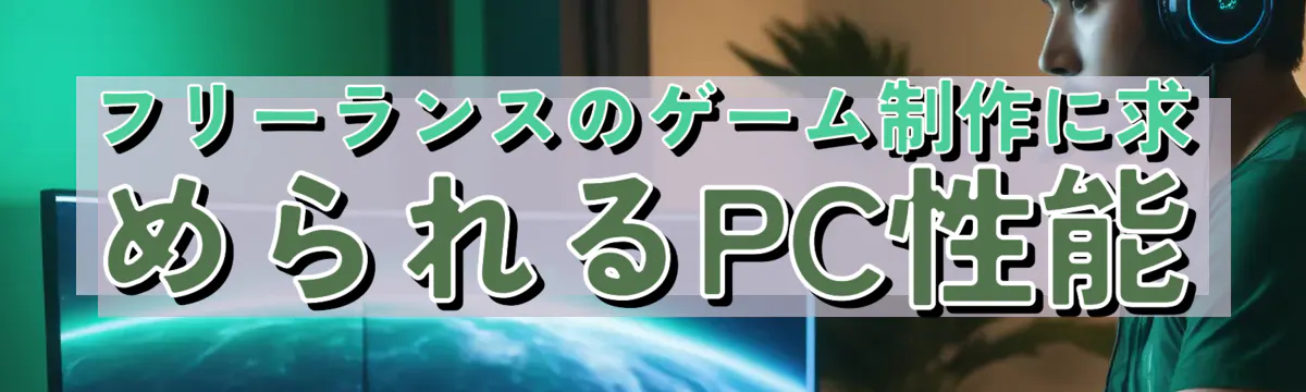 フリーランスのゲーム制作に求められるPC性能