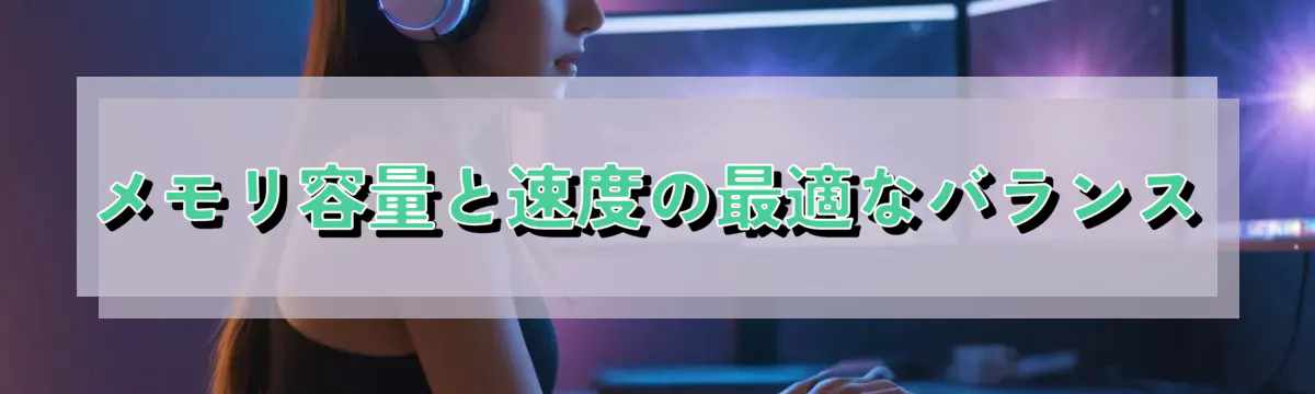 メモリ容量と速度の最適なバランス