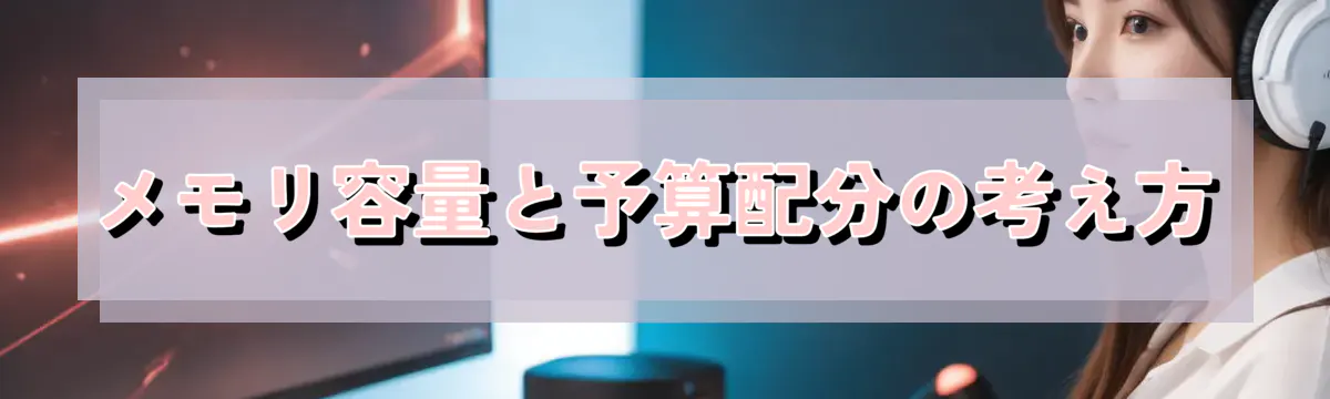 メモリ容量と予算配分の考え方
