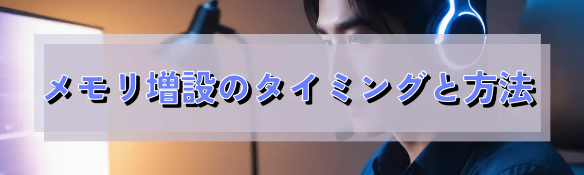 メモリ増設のタイミングと方法