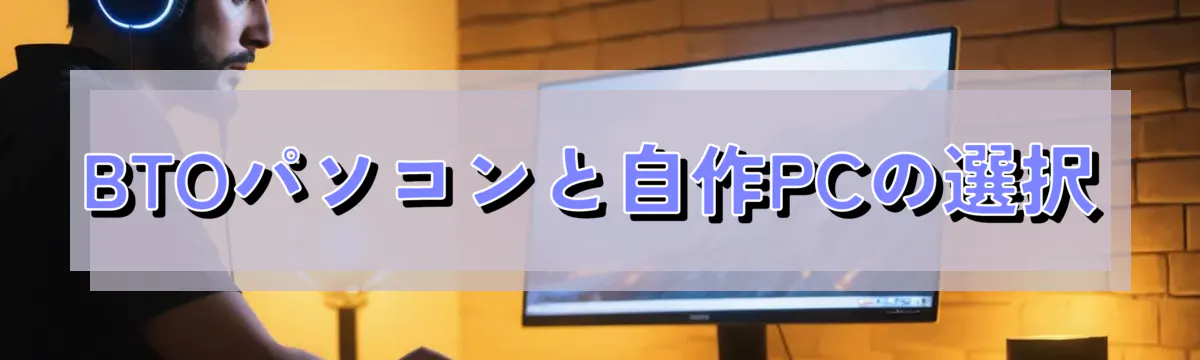BTOパソコンと自作PCの選択