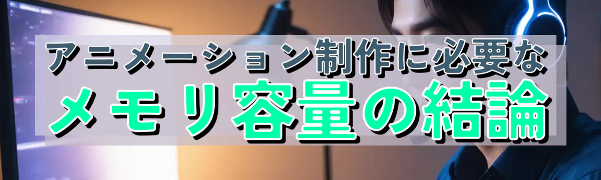 アニメーション制作に必要なメモリ容量の結論