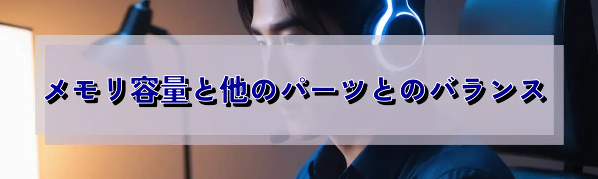 メモリ容量と他のパーツとのバランス