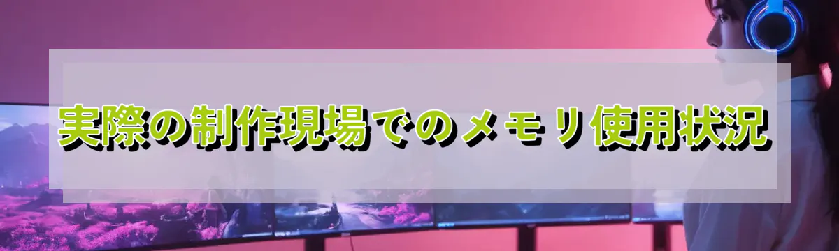 実際の制作現場でのメモリ使用状況