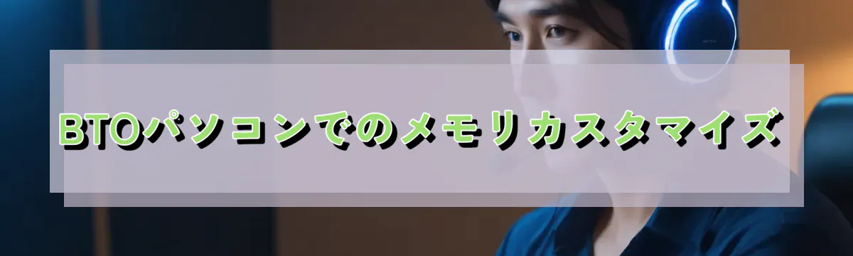 BTOパソコンでのメモリカスタマイズ