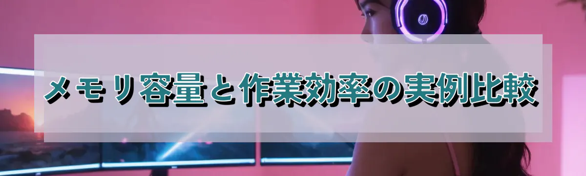 メモリ容量と作業効率の実例比較
