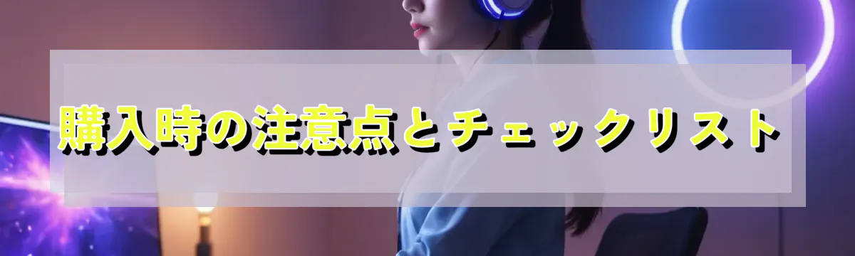 購入時の注意点とチェックリスト