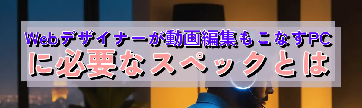 Webデザイナーが動画編集もこなすPCに必要なスペックとは