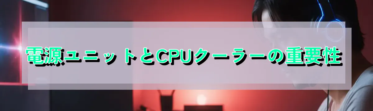電源ユニットとCPUクーラーの重要性