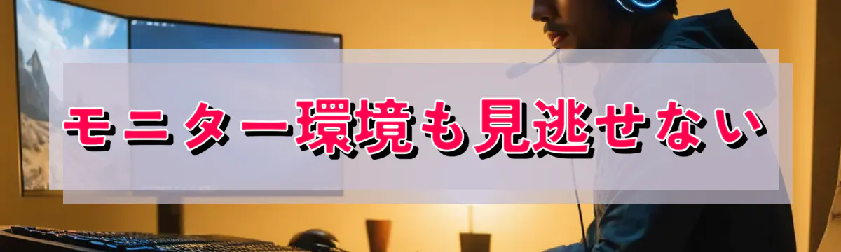 モニター環境も見逃せない