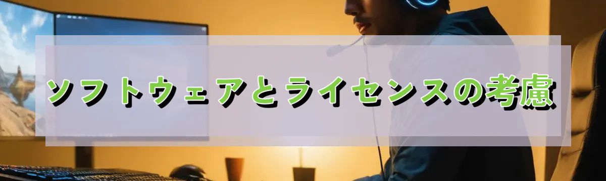 ソフトウェアとライセンスの考慮