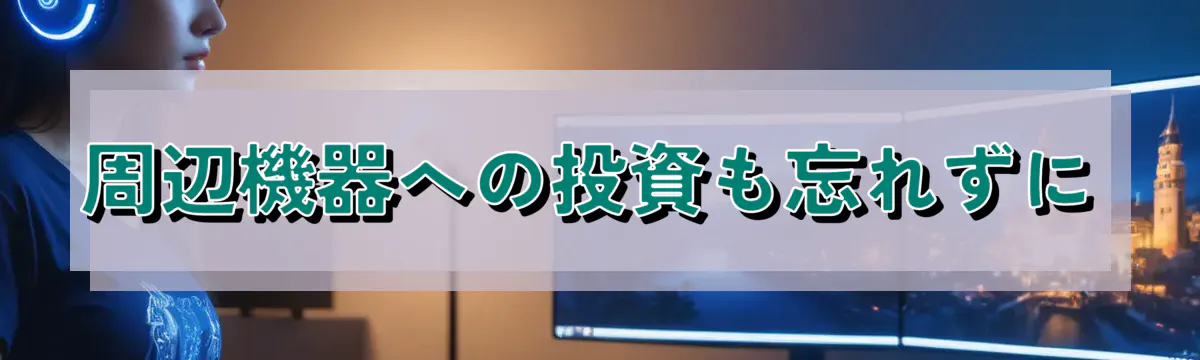 周辺機器への投資も忘れずに