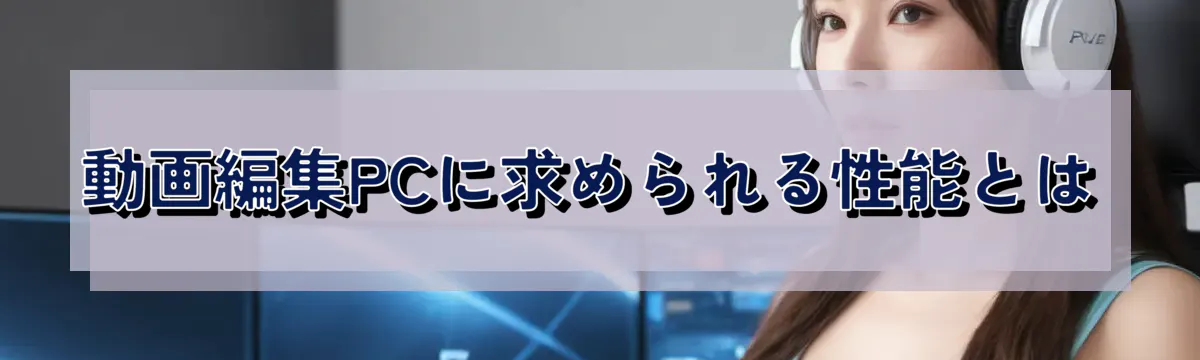 動画編集PCに求められる性能とは