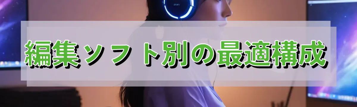 編集ソフト別の最適構成