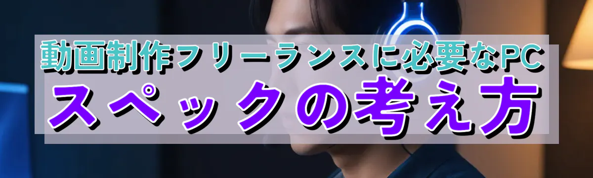 動画制作フリーランスに必要なPCスペックの考え方