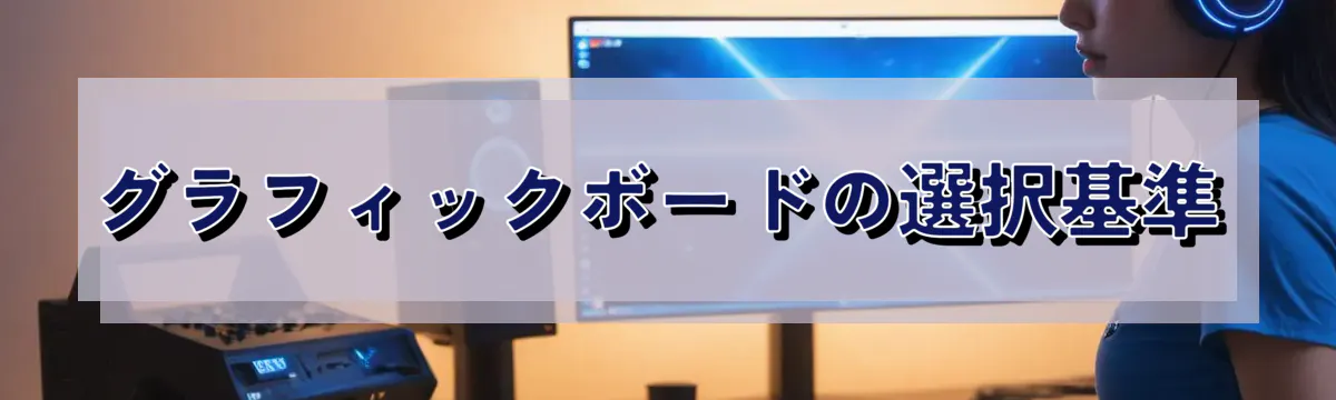 グラフィックボードの選択基準