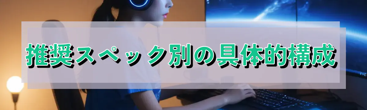 推奨スペック別の具体的構成