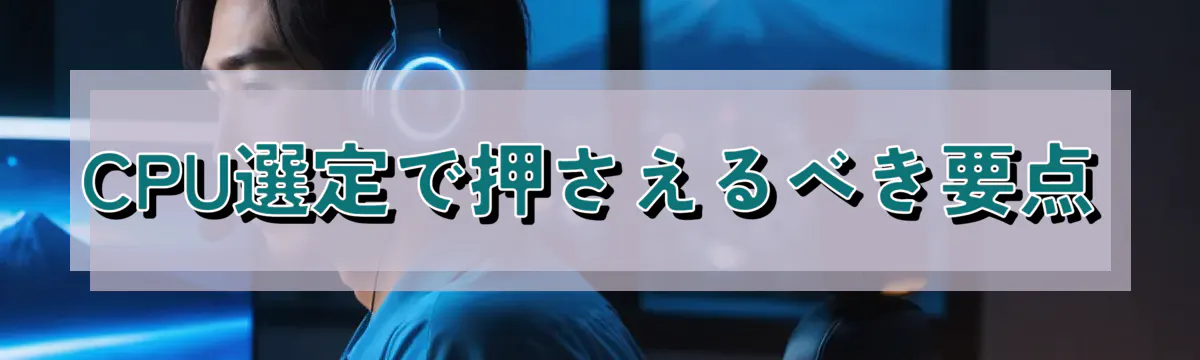 CPU選定で押さえるべき要点