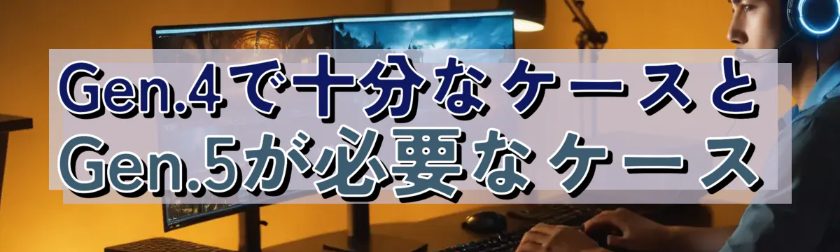 Gen.4で十分なケースとGen.5が必要なケース