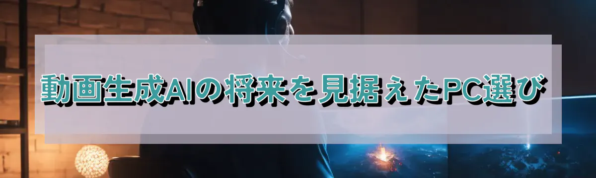 動画生成AIの将来を見据えたPC選び