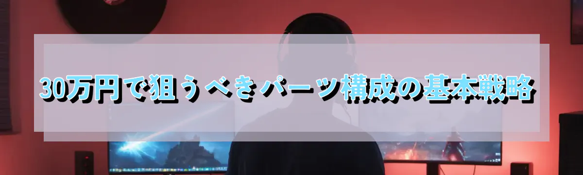 30万円で狙うべきパーツ構成の基本戦略