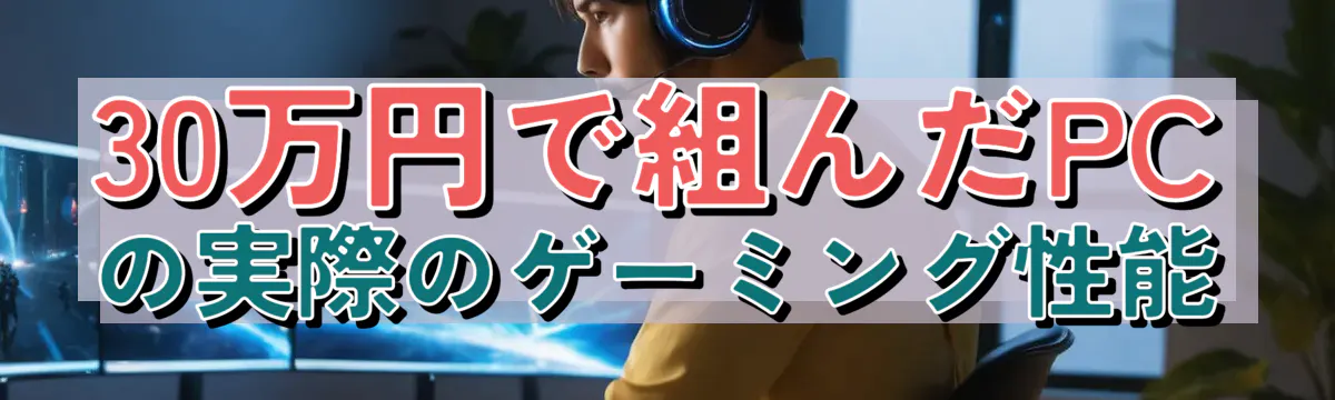 30万円で組んだPCの実際のゲーミング性能