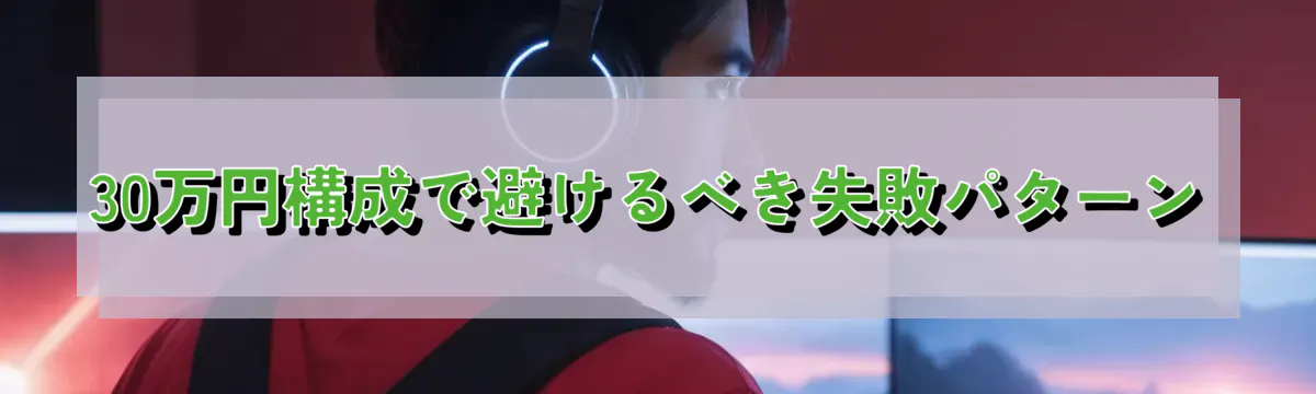 30万円構成で避けるべき失敗パターン