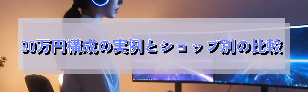 30万円構成の実例とショップ別の比較