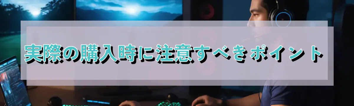 実際の購入時に注意すべきポイント