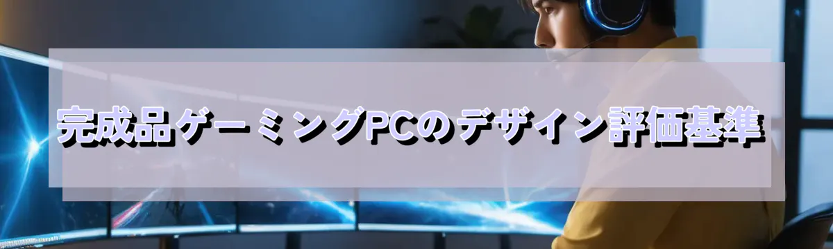 完成品ゲーミングPCのデザイン評価基準