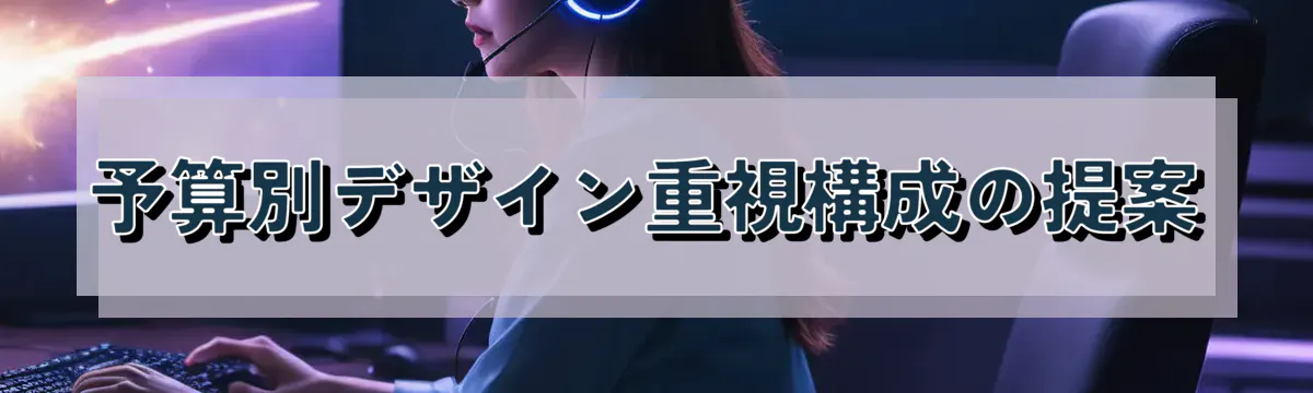 予算別デザイン重視構成の提案