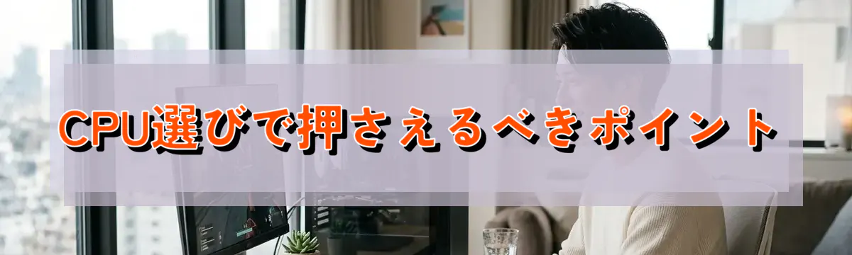 CPU選びで押さえるべきポイント