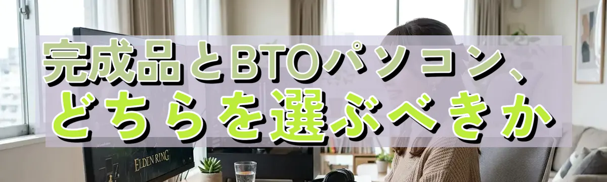 完成品とBTOパソコン、どちらを選ぶべきか