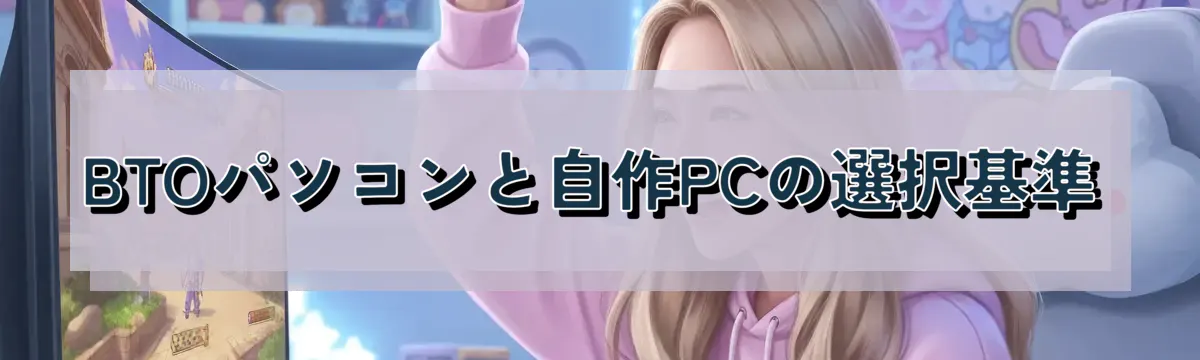 BTOパソコンと自作PCの選択基準