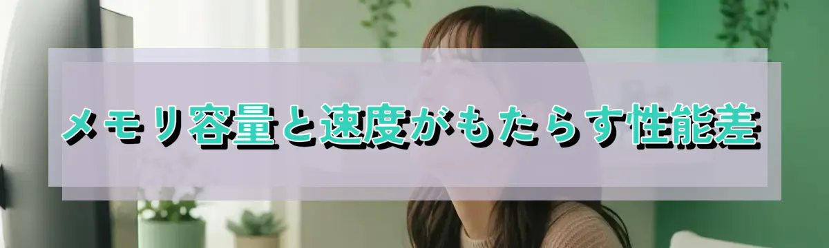 メモリ容量と速度がもたらす性能差