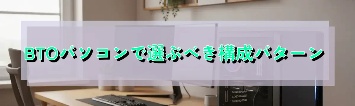 BTOパソコンで選ぶべき構成パターン
