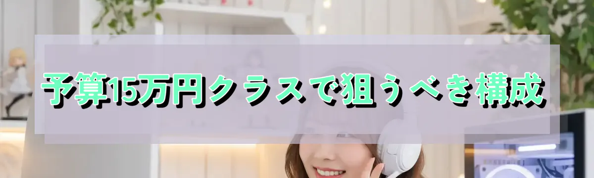 予算15万円クラスで狙うべき構成