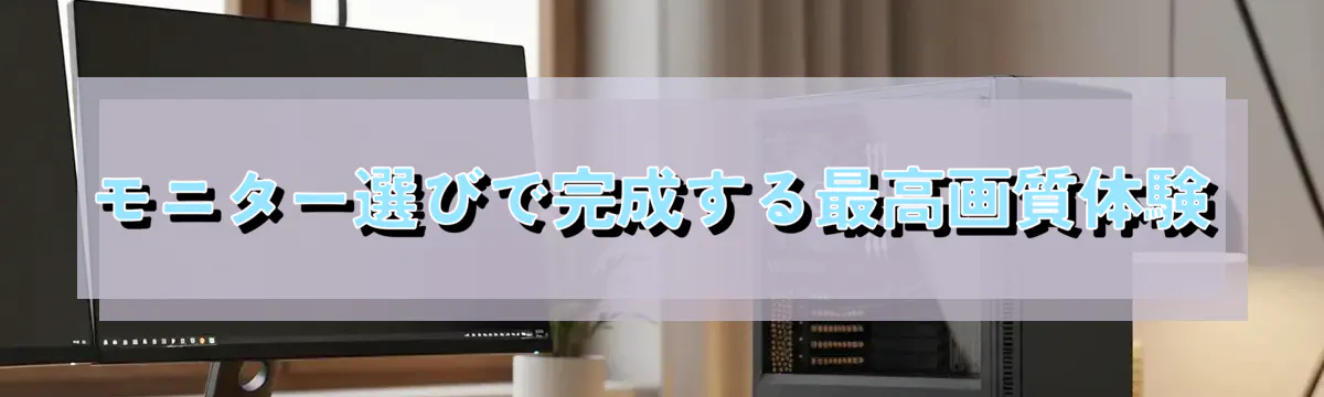 モニター選びで完成する最高画質体験