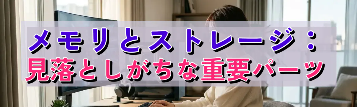 メモリとストレージ:見落としがちな重要パーツ