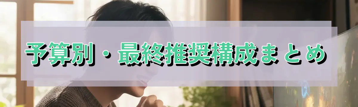 予算別・最終推奨構成まとめ