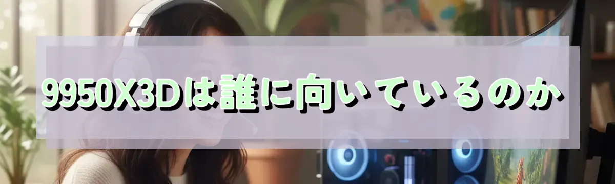9950X3Dは誰に向いているのか