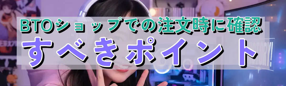 BTOショップでの注文時に確認すべきポイント