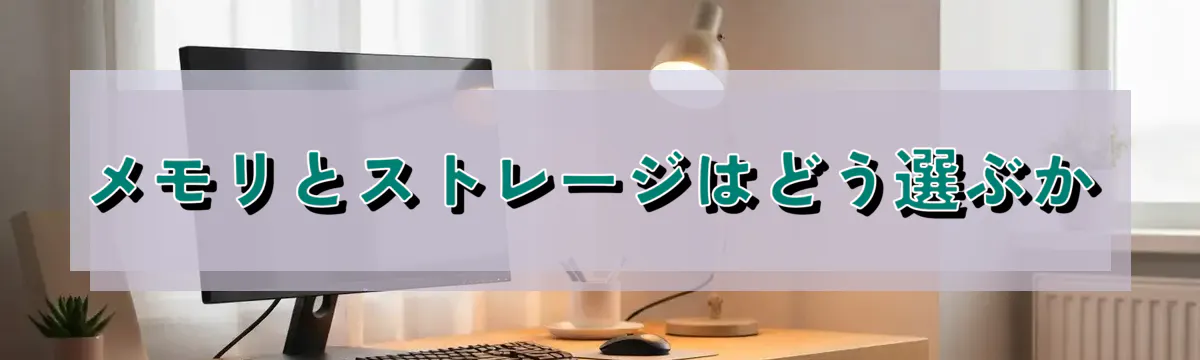 メモリとストレージはどう選ぶか